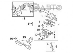 Air filter housing Hyundai Sonata 11-14 2.4