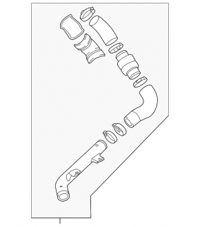 Air pipe right upper Hyundai Sonata 15-19 1.6T