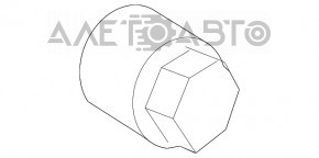 Audi A6 C7 12-18 Wheel Bolt Cap Gray, Type 1
