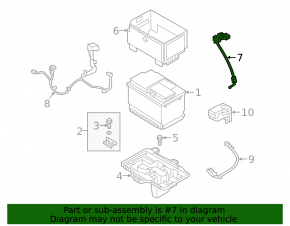 Negative terminal for Kia Sportage 17-19 with sensor