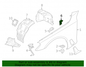 Rear left wing bracket BMW 7 G11 G12 16-22