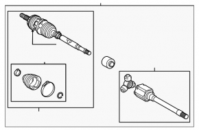 Drive half shaft front right Toyota Highlander 14-16 2.7 FWD Cardone