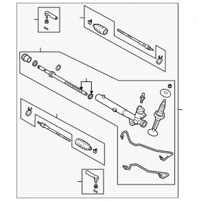 Nissan Murano 2006-2007 AWD steering rack, without rods