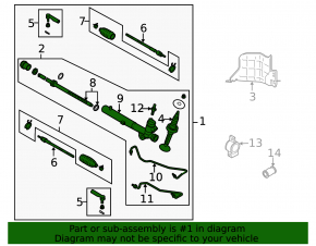 Nissan Murano 2006-2007 AWD steering rack, without rods