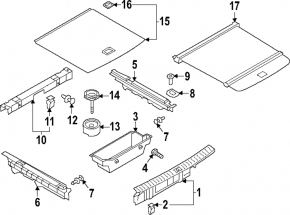 Left trunk floor bracket for Audi E-Tron 19-23