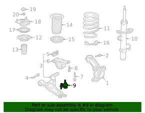 Ball joint front left Honda Accord 18-22
