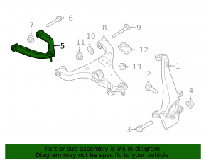 Upper control arm, front right, Infiniti QX56 QX80 11-20