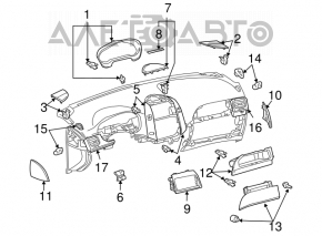 Frame overlay for display Toyota Sienna 04-10