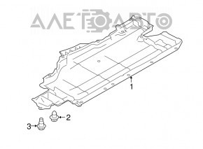 Right underbody protection Subaru Forester 19-SK worn, torn