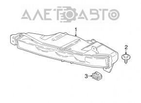 Right fog light for BMW 7 G11 G12 16-19, polished