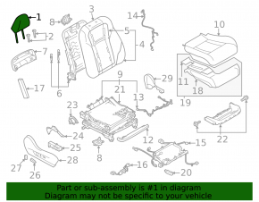 Front right headrest Subaru Outback 20-25 beige leather