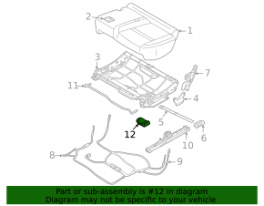 Rear seat runner plug, 2nd row, rear, Mitsubishi Outlander 22-25