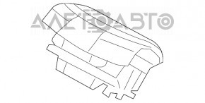 Airbag in steering wheel driver Jeep Cherokee KL 19-20 black