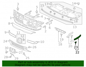 Hood seal left Honda Clarity 18-21 usa on air intake