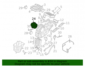 Motor fan heater Audi Q7 4L 10-15 rear row