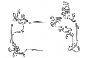 Wiring under the hood with fuse box Toyota Prius 50 16-22