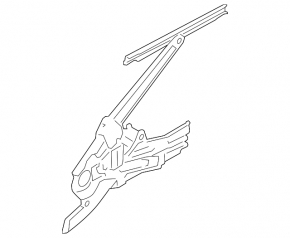 Rear right window lift mechanism for Nissan Leaf 11-12