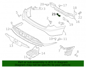 Lower rear bumper reinforcement bracket for Hyundai Sonata 20-23 Korea