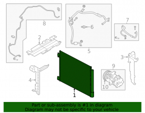 Nissan Sentra 20-24 air conditioner condenser