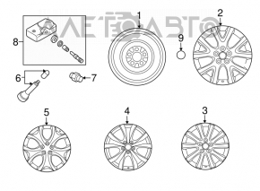Spare tire for Mazda CX-5 13-16 AWD