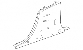 Mercedes X247 GLB 20-26 black lower right center pillar trim