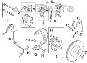 Front left hub Ford Fusion mk5 13-20 stud defect
