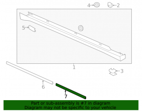 Door seal on the threshold rear right Lincoln MKZ 13-20