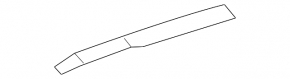 Roof trim rear left Lincoln MKZ 13-16 for panorama, black, for polishing, broken fasteners