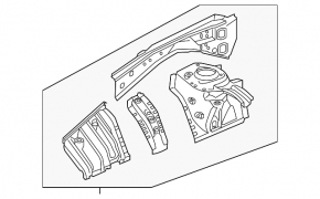 Front left quarter panel for Infiniti QX50 19-25, silver