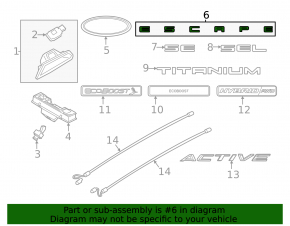 Emblem inscription Plug-in Hybrid tailgate Ford Escape MK4 20-
