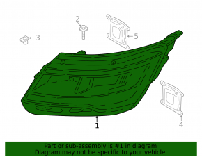 Lincoln Corsair 20-26mm Left Front Headlight Assembly