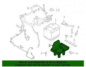 Battery tray 12V Ford Mustang Mach-E 21-23
