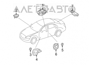 Mercedes W221 front right door speaker