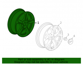 Wheel disk R17 x 7J et41 5*105 Chevrolet Volt 16-