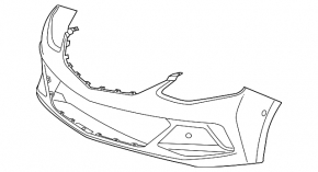 Front bumper bare Chevrolet Volt 16-