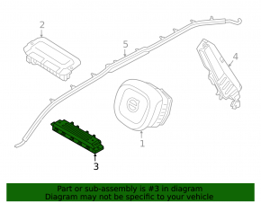 Airbag knee driver left Volvo XC60 18-23