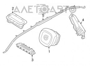 Airbag knee driver left Volvo XC60 18-23