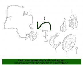 Front left brake hose for BMW 3 GT F34 14-16