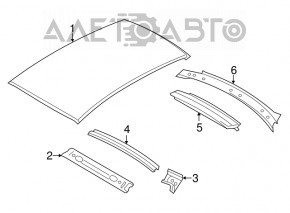 Roof metal BMW 3 F30 4d 12-18 without sunroof