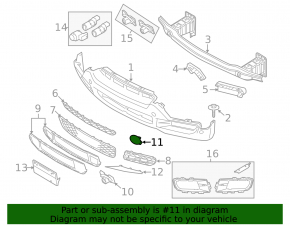Front bumper tow hook cap left BMW X5 E70 07-10