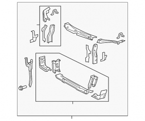 Toyota Camry V40 TV radiator panel assembly