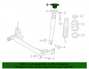 Rear left shock absorber support for Nissan Kicks 18-25