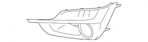 Front bumper grille left Subaru Impreza WRX GH 15-16 under fog lights