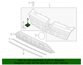 R-Line grille emblem podium for VW Tiguan 18-21
