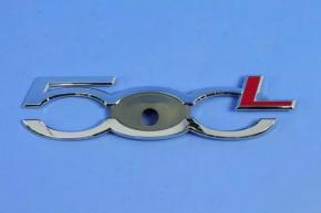 Emblem inscription 500L trunk door Fiat 500L 14-19 under the camera