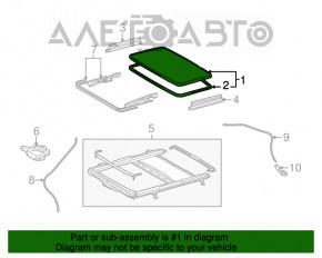 Lexus RX350 RX450h 10-15 Sunroof Glass