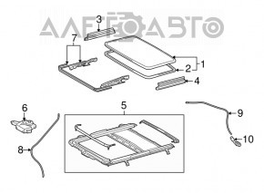 Lexus RX350 RX450h 10-15 Sunroof Glass