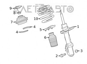 Shock absorber support front left Jeep Cherokee KL 14-