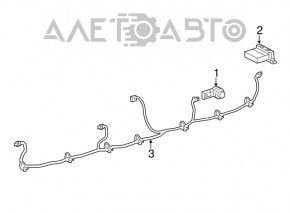 Wiring for rear bumper parking sensors Fiat 500L 14-17