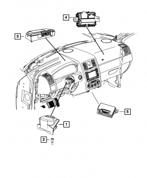 Garage Door Control Unit, Compass Dodge Durango 11-13